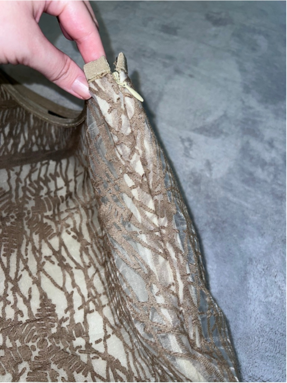 Women's Nie + Zoe Brown Beige A-Line Maxi Skirt Size 8 - Picture 3 of 10